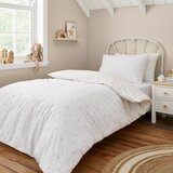Bianca Bela/bež bombažna otroška posteljnina za zakonsko posteljo 200x200 cm Mini Star & Stripes – | Shoptok.si