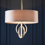  Endon 95216 - Luster na lancu 3xE27/10W/230V prečnik 60 cm siva | Eponuda.com