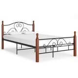 Maison Chic Posteljni okvir - Dvoposteljna postelja - Zakonska postelja črn kovinski 120x200 cm-J14177, (21760922) | Shoptok.si