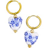  Naušnice NA-38889 - Zlatna / Bijela / Plava KP38889 | shoptok.hr