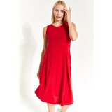 armonika Women's Red Sleeveless Midi Dress Cene