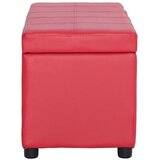vidaXL Klop s prostorom za shranjevanje 116 cm rdeče umetno usnje, (20955139) | Shoptok.si