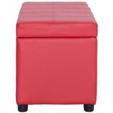 vidaXL Klupa s pretincem za pohranu od umjetne kože 116 cm crvena | shoptok.hr
