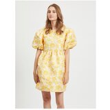 Vila Yellow Floral Balloon Dress Marito - Women | Shoptok.si