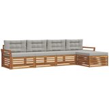  Set vanjskih sofa 5 kom. Prirodna i svijetlo siva 333 x 162,5 x 73 cm | Shoptok.si