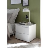 XXXL nočna omarica, bela, bela, visoki sijaj | Shoptok.si