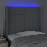  Uzglavlje svjetlosivo 103 x 16 x 118/128 cm od tkanine | shoptok.hr
