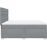  Krevet s oprugama i madracem svjetlosivi 200 x 200cm od tkanine | shoptok.hr