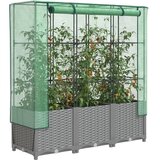 vidaXL Povišena gredica s pokrovom za staklenik 120 x 40 x 138 cm | shoptok.hr