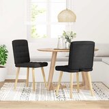 Maison Chic Jedilni stoli - Vzorci stoli 2 kosa črno blago A243, (22032844) | Shoptok.si