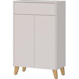 Germania Kremno bela visoka kopalniška omarica v mat dekorju 63x101 cm Arnea – Cene