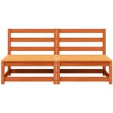  Vrtne sofe bez naslona za ruke 2 kom smeđe 70x70x67cm borovina | shoptok.hr