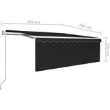  Avtomatsko zložljiva tenda s senčilom 4,5x3 m antracitna - - antracit siva - 35.7 - 4.5 x 3 m - 2025- | Shoptok.si