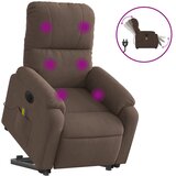 Maison Chic Električni masažni naslanjač - Relax naslanjač rjava mikrovlakna, (22042572) Cene