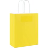  Papirnate vrećice 250 kom s ručkama žute 18x8x22 cm | shoptok.hr