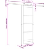 vidaXL Klizna Vrata s Setom Opreme 'ORKDAL'73.5x198.5 cm | shoptok.hr