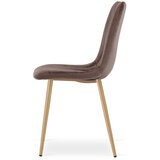 Lava stolica - tamnosmeđi baršun / noge od hrasta x 3 | shoptok.hr