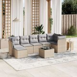 vidaXL 8-dijelni set vrtnih sofa s jastucima bež od poliratana | shoptok.hr