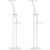  Razstave na sejmih 2 pcs Bela 26,5 x 26,5 x 150 cm Jeklo, (5000152525) | Shoptok.si