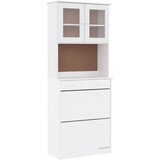  Visoka komoda ALTA bijela 77 x 35 x 188 cm od masivne borovine | shoptok.hr