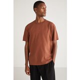 Grimelange Astons Men's Comfort Fit Thick Textured Recycle 100% Cotton T-shir Cene