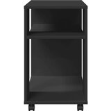  Bočni stolić s kotačima crni 70x35x60 cm konstruirano drvo | shoptok.hr