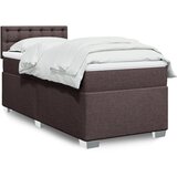 The Living Store Box spring postelja z vzmetnico temno rjava 100x200 cm blago - Box Spring Postelja, (21519366) Cene