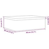 vidaXL Drvena kutija s poklopcem crna 40x30x13 cm puno drvo bor | shoptok.hr