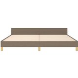  Posteljni okvir z vzglavjem taupe 200x200 cm blago, (20907458) | Shoptok.si