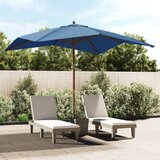  Vrtni suncobran s drvenim stupom azurnoplavi 300 x 300 x 273 cm | shoptok.hr