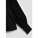 Marisse Shirt With Pleated Sleeves, Black | ePonuda.com