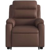  Naslanjač s funkcijo vstajanja rjavo umetno usnje, (20927894) | Shoptok.si