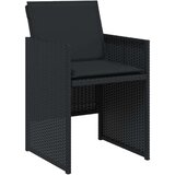  9-dijelni vrtni blagovaonski set s jastucima crni od poliratana | shoptok.hr