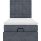 vidaXL Otomanski posteljni okvir z vzmetnicami siv 80x200 cm žamet, (21607149) | Shoptok.si