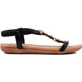 Shelvt Black Flat Lightweight Sandals | Shoptok.si