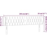  Uzglavlje s ušima svjetlosivo 203x23x78/88 cm od tkanine | shoptok.hr