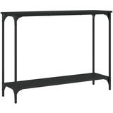 Maison Chic konzolna miza - miza ob steni črna 101x30,5x75 cm inženirski les, (21785934) Cene