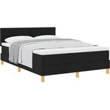 vidaXL Box Spring krevet z vzmetnico Črna 140x190 cm Tkanina, (22081249) | Shoptok.si