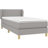  Box spring postelja z vzmetnico svetlo siv 100x200 cm blago, (20724981) | Shoptok.si