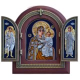  Triptih Presveta Bogorodica Mozdokska, 220x255x32 mm Cene