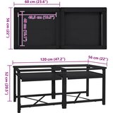  Pedestal za perilicu rublja 2 pcs Crna 120 x 56 x 52 cm Čelik | shoptok.hr