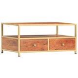 vidaXL Klubska mizica 90x50x40 cm trden akacijev les | Shoptok.si