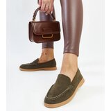 Gemre Dark Green Suede Rumay Loafers | Shoptok.si