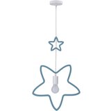 Candellux Lighting Bijela/svijetlo plava viseća svjetiljka s tekstilnim sjenilom Single – | shoptok.hr