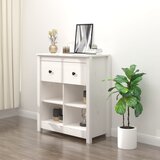 vidaXL Komoda bela 70x35x80 cm trdna borovina Cene