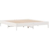 vidaXL Krevet s regalom z knjige bez madraca bijeli 180x200cm borovina | shoptok.hr