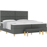  Krevet s opruga kutije Tamno siva 200 x 200 cm tkanina | shoptok.hr