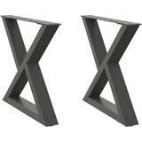  Noge kavne mizice 2 kosa Antracit 60x(42-43,3) cm Jeklo | Shoptok.si