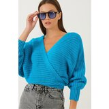 Bianco Lucci Women's Tie Detailed Knitwear Cardigan Cene