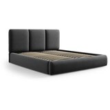 Mazzini Beds Tamno sivi baršunasti tapecirani bračni krevet s prostorom za odlaganje s podnicom 160x200 cm Brody – Cijene